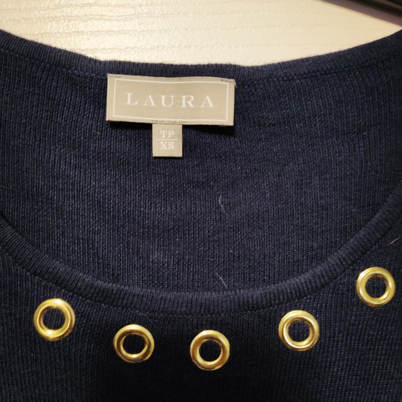 Laura small dress, navy blue in color - Picture 2 of 5